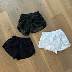 3 lulu lemon shorts bundle